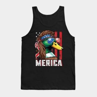 Patriotic Mallard Duck Tank Top